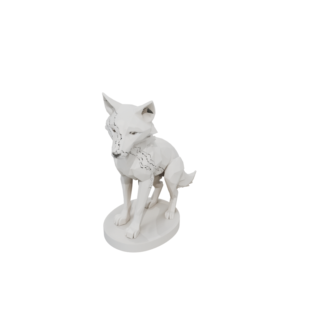 Low-Poly Flexi Wolf Pup