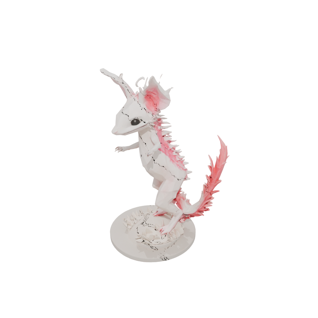 Low-Poly Floral Flexi Axolotl