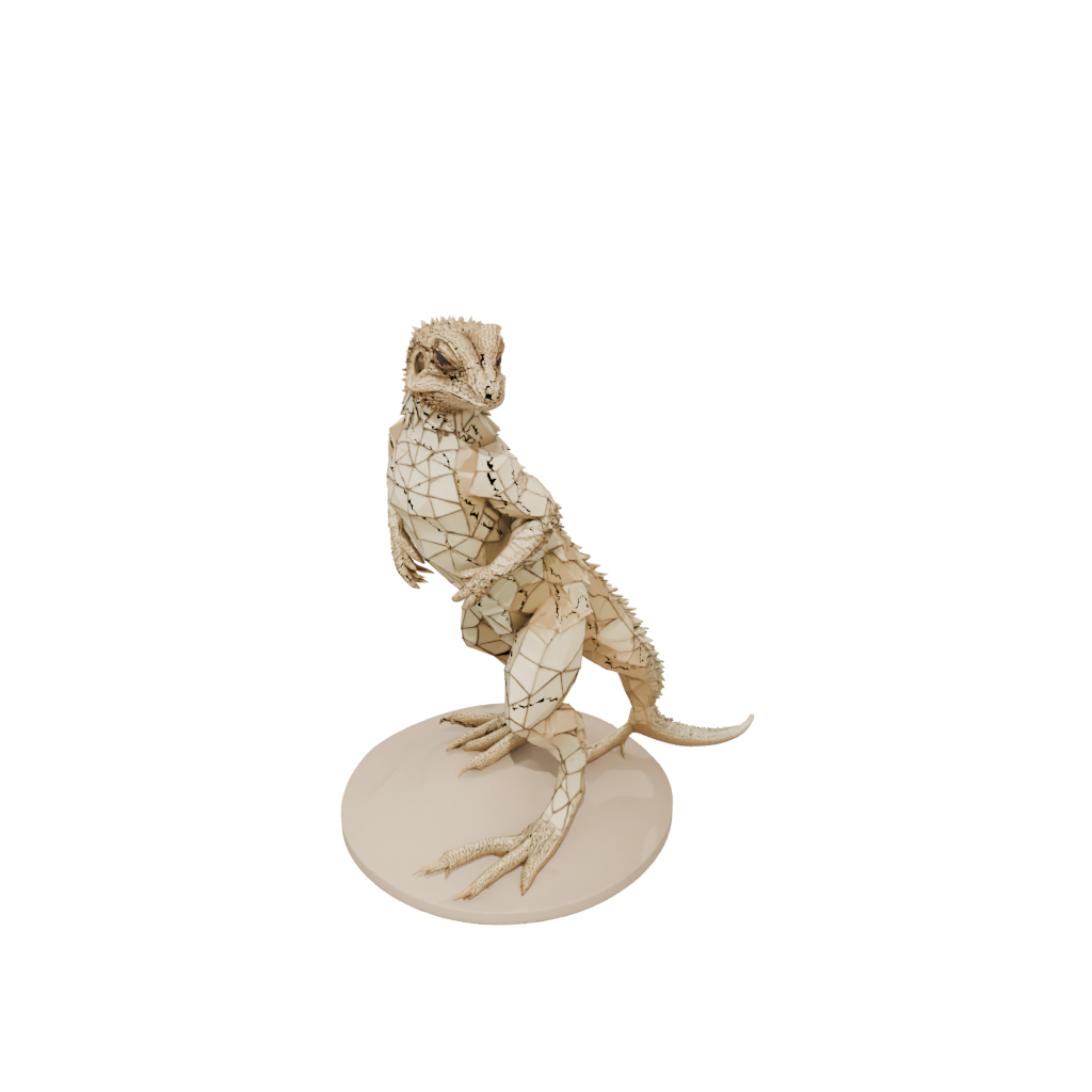 Low-Poly Floral Flexi Bearded Dragon