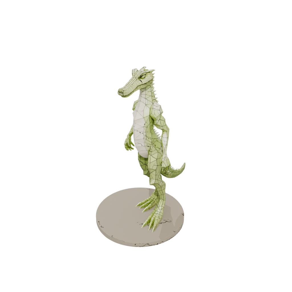 Low-Poly Floral Flexi Crocodile