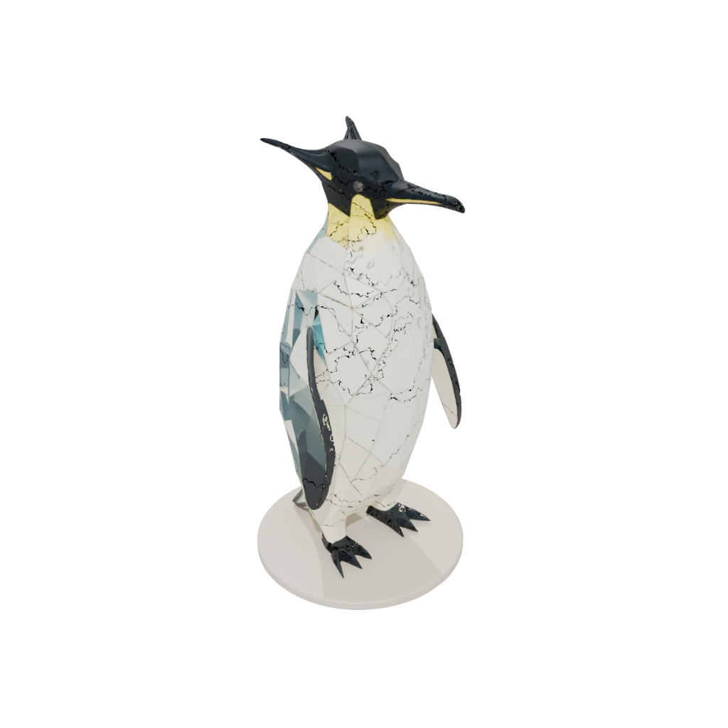 Low-Poly Floral Flexi Emperor Penguin