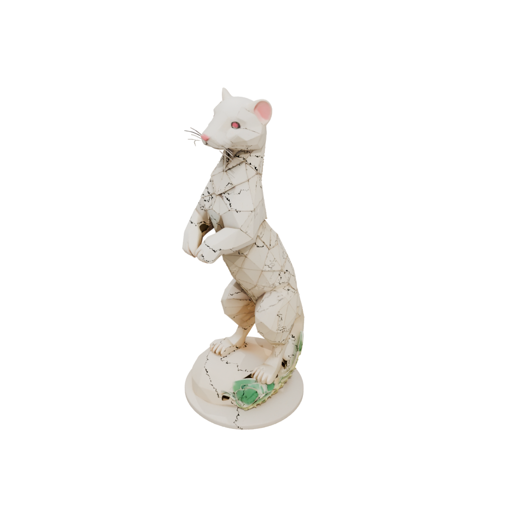 Low-Poly Floral Flexi Ferret