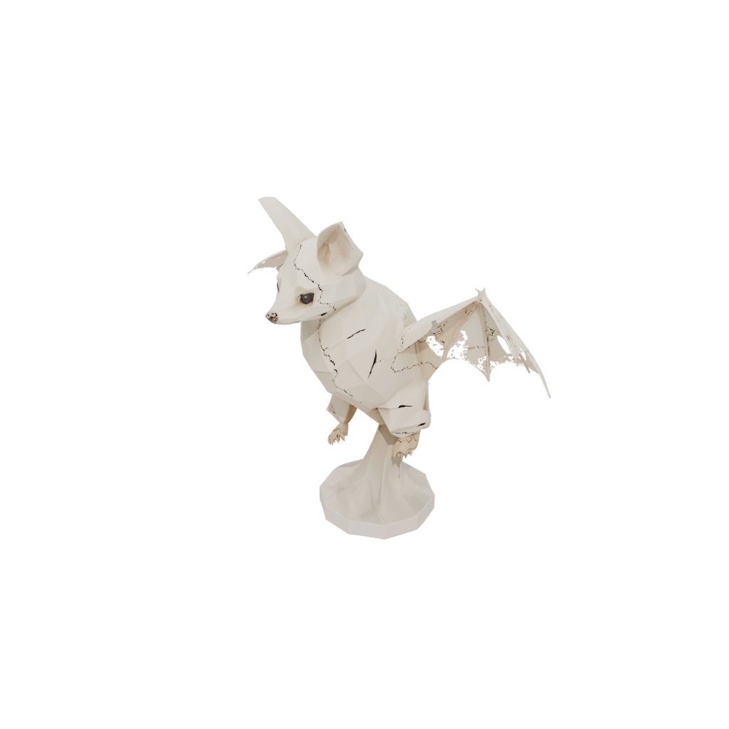 Low-Poly Floral Flexi Fruit Bat