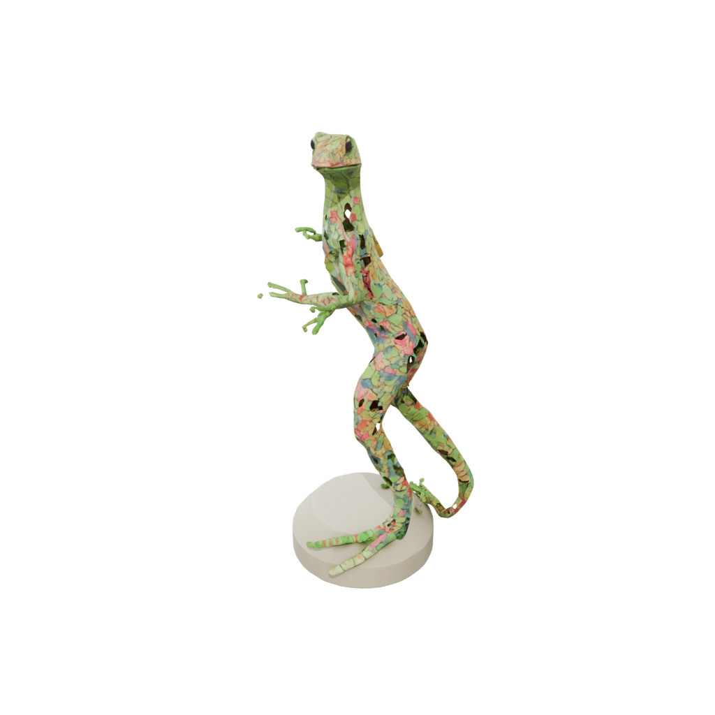Low-Poly Floral Flexi Gecko