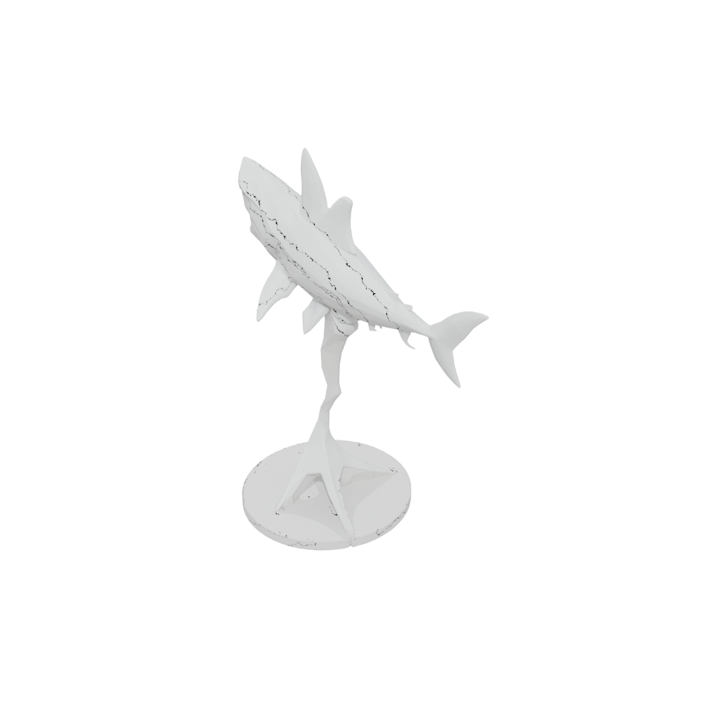 Low-Poly Floral Flexi Great White Shark