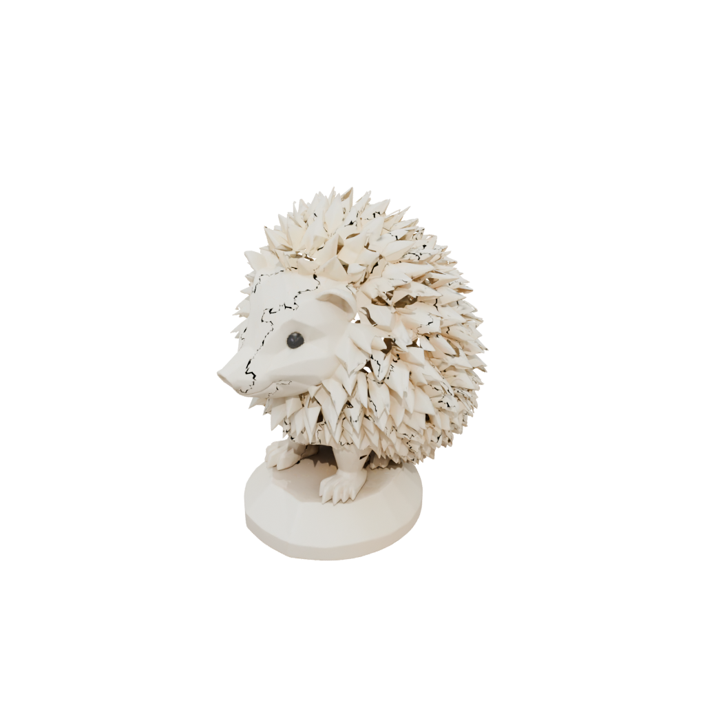 Low-Poly Floral Flexi Hedgehog