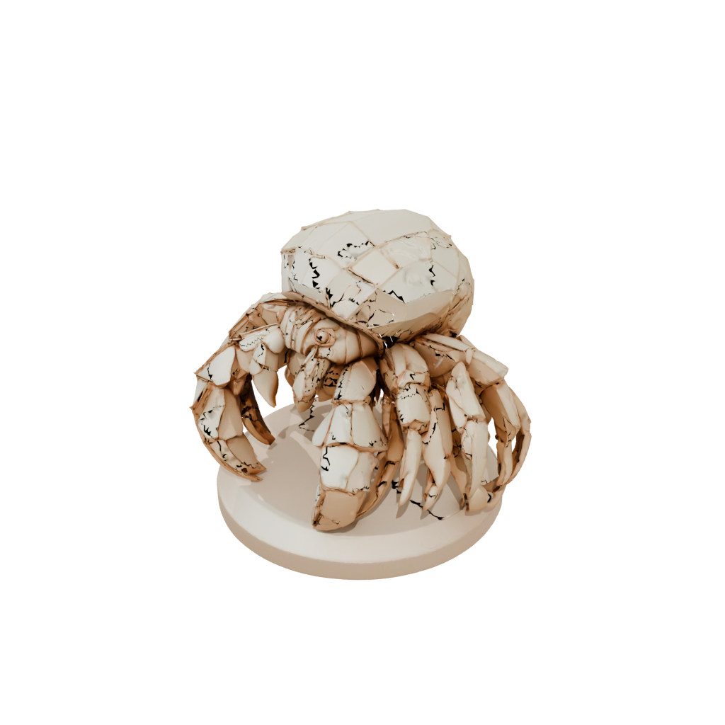 Low-Poly Floral Flexi Hermit Crab