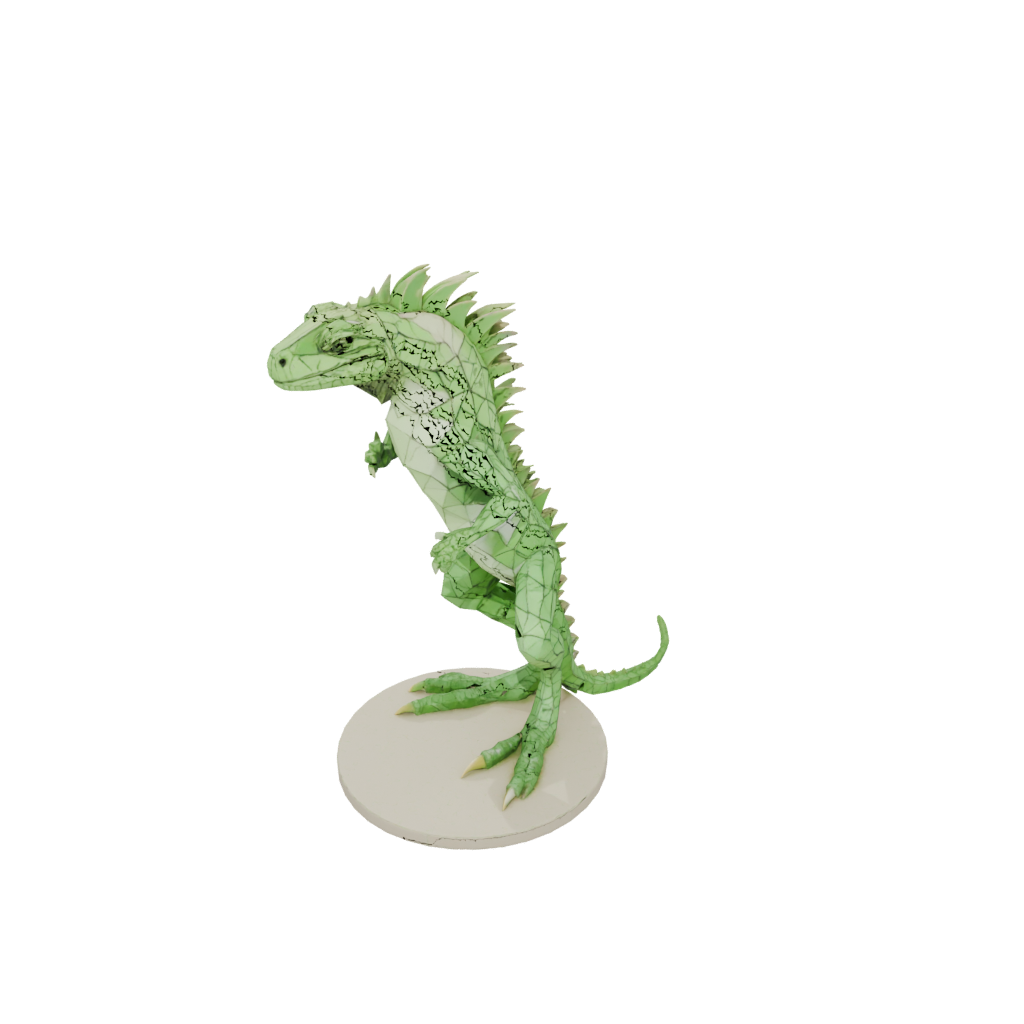 Low-Poly Floral Flexi Iguana