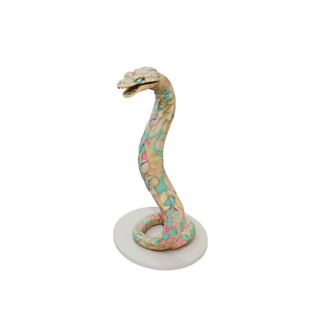 Low-Poly Floral Flexi King Cobra