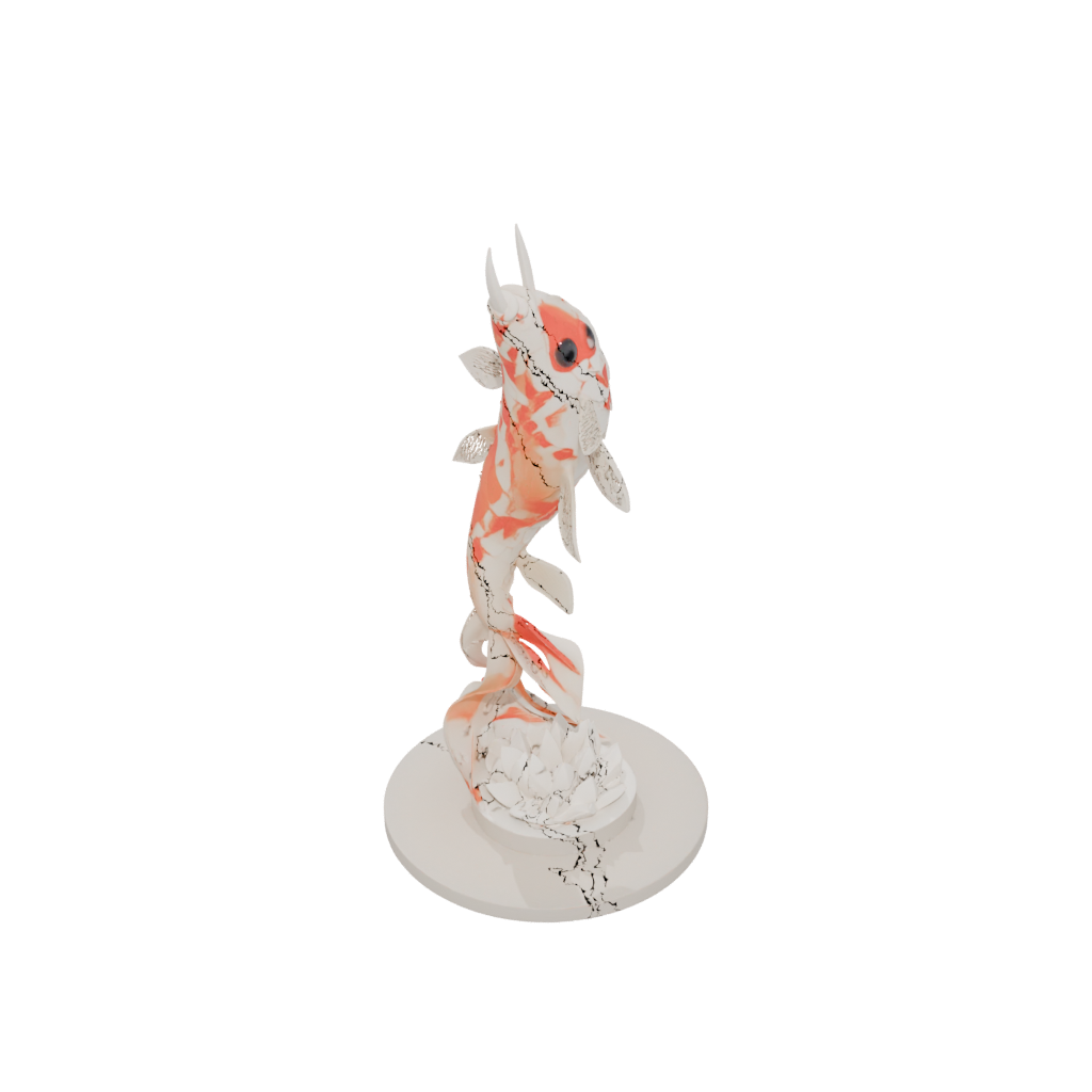 Low-Poly Floral Flexi Koi Fish