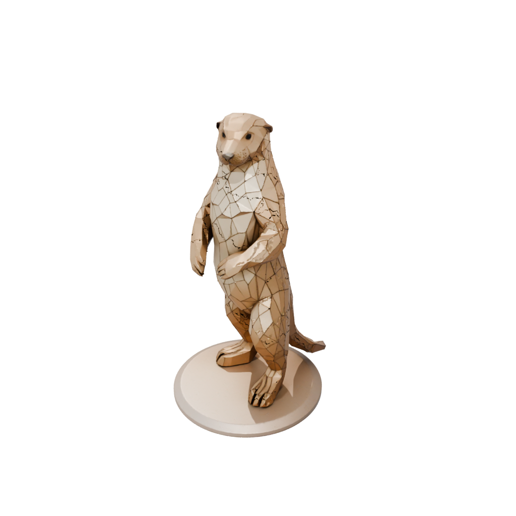 Low-Poly Floral Flexi Sea Otter