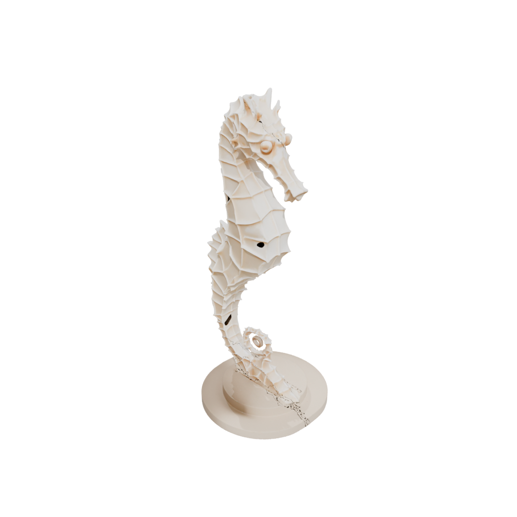 Low-Poly Floral Flexi Seahorse