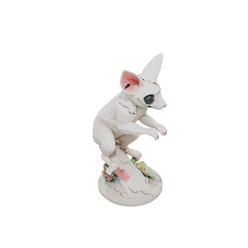 Low-Poly Floral Flexi Sugar Glider
