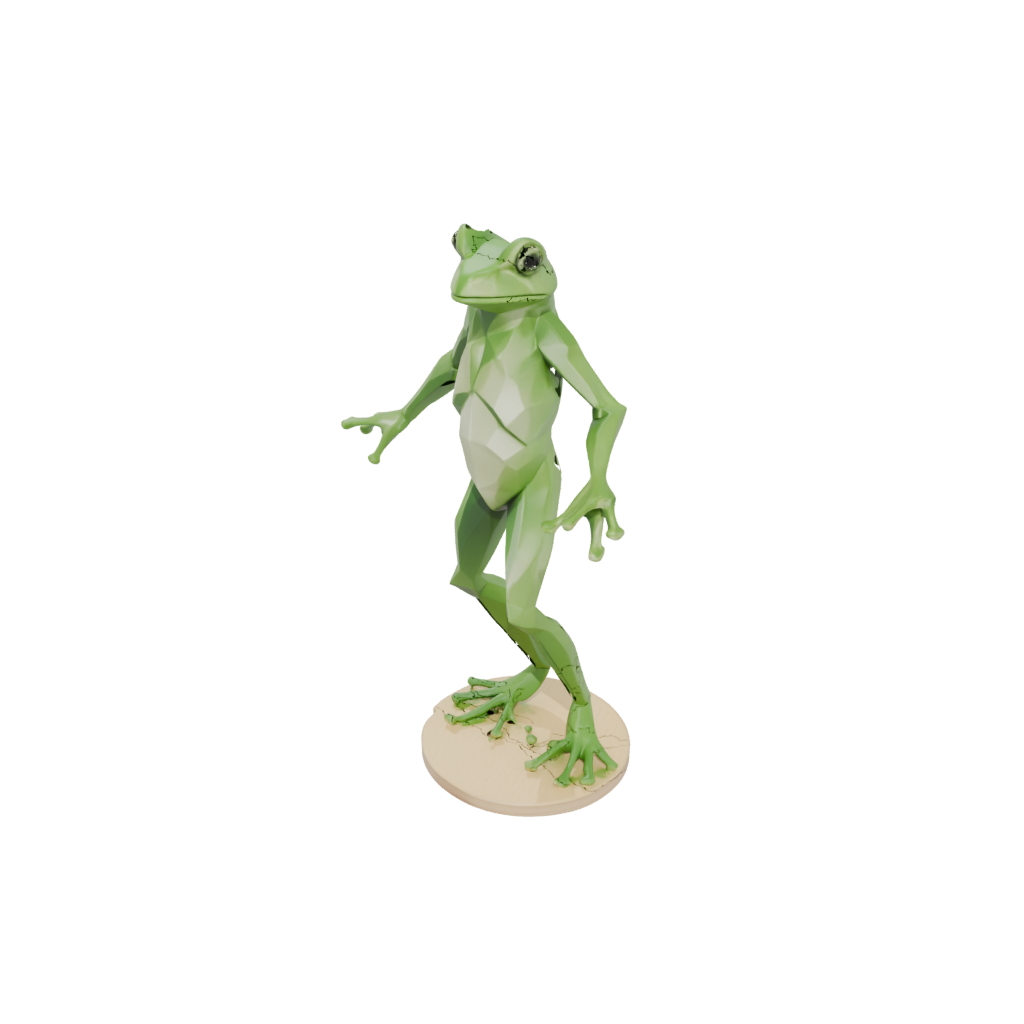 Low-Poly Floral Flexi Tree Frog