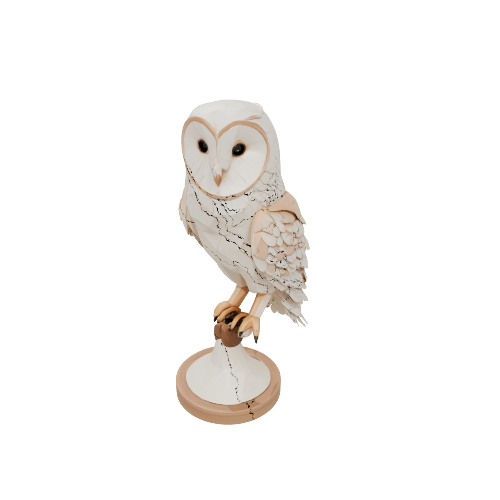Low-Poly Geo Flexi Barn Owl
