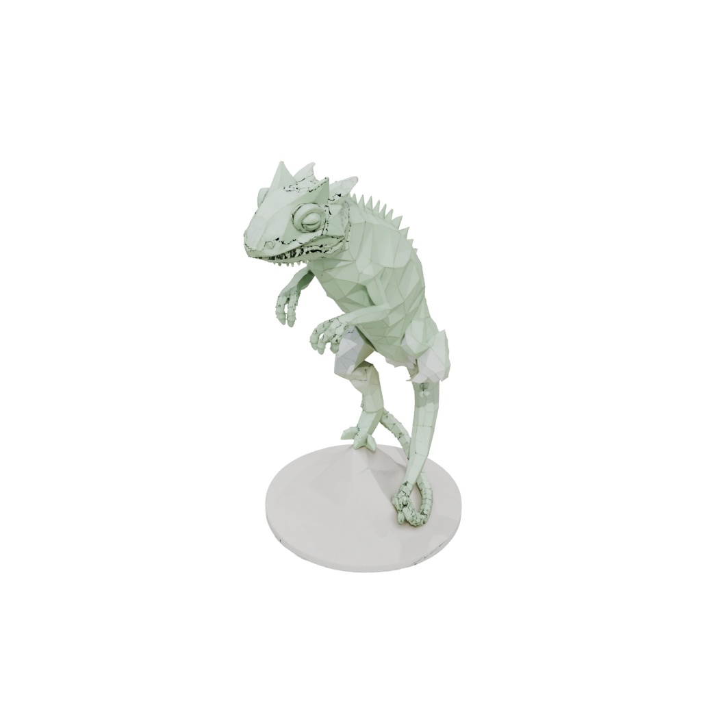 Low-Poly Geo Flexi Chameleon