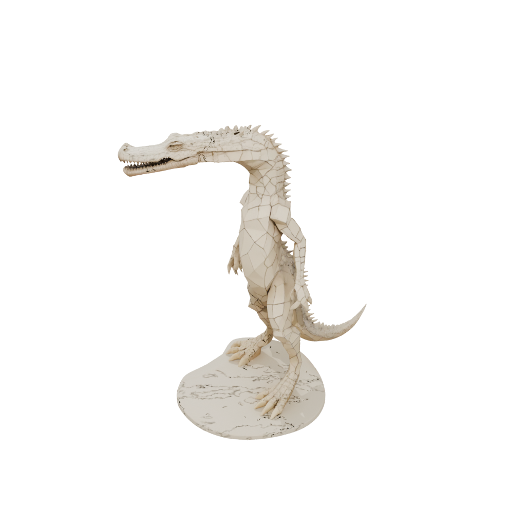 Low-Poly Geo Flexi Crocodile