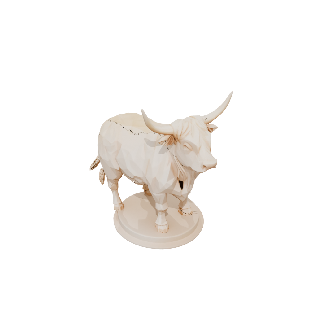 Low-Poly Geo Flexi Highland Cow