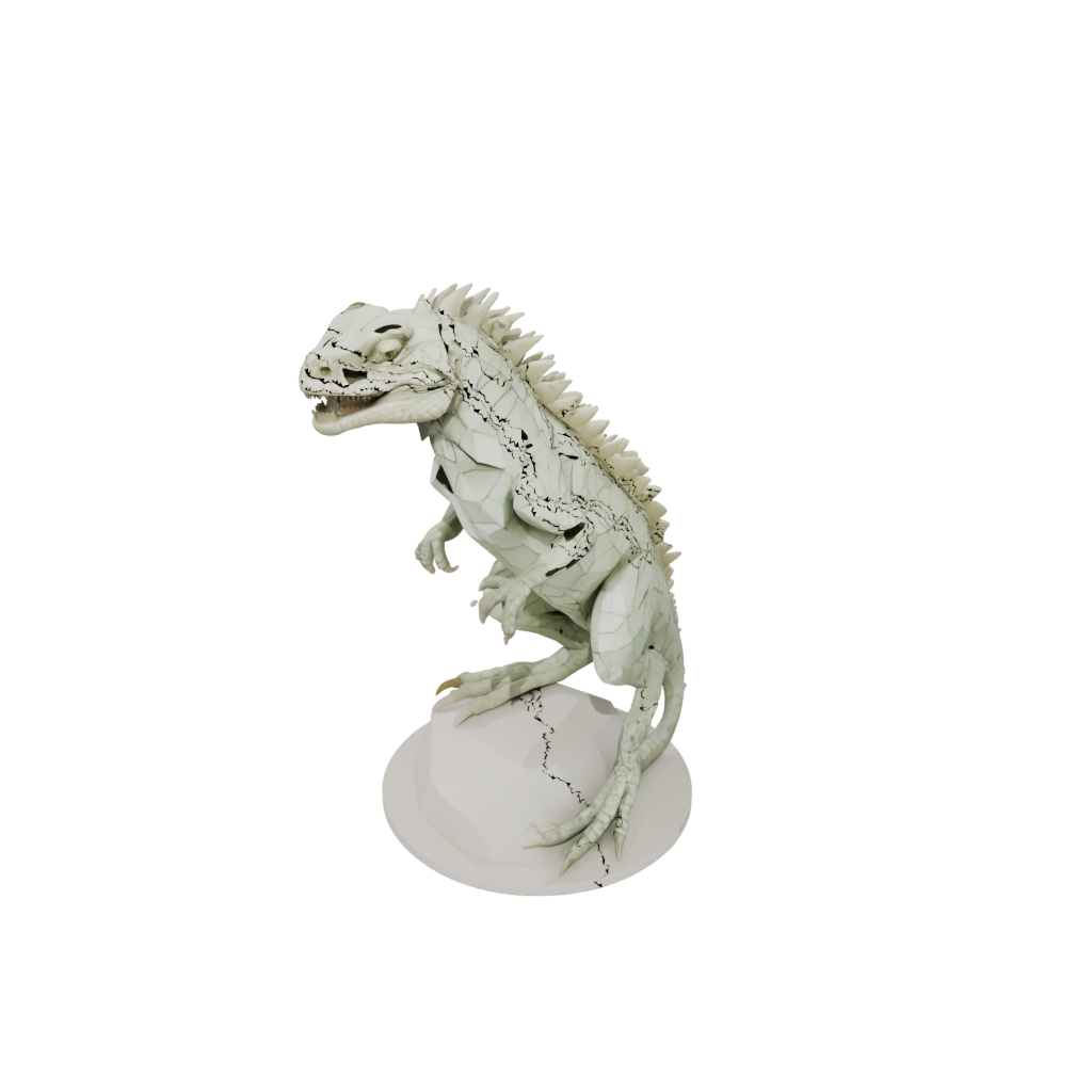 Low-Poly Geo Flexi Iguana