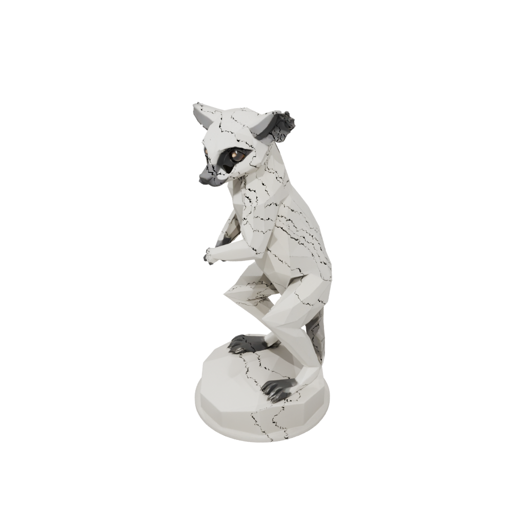 Low-Poly Geo Flexi Lemur