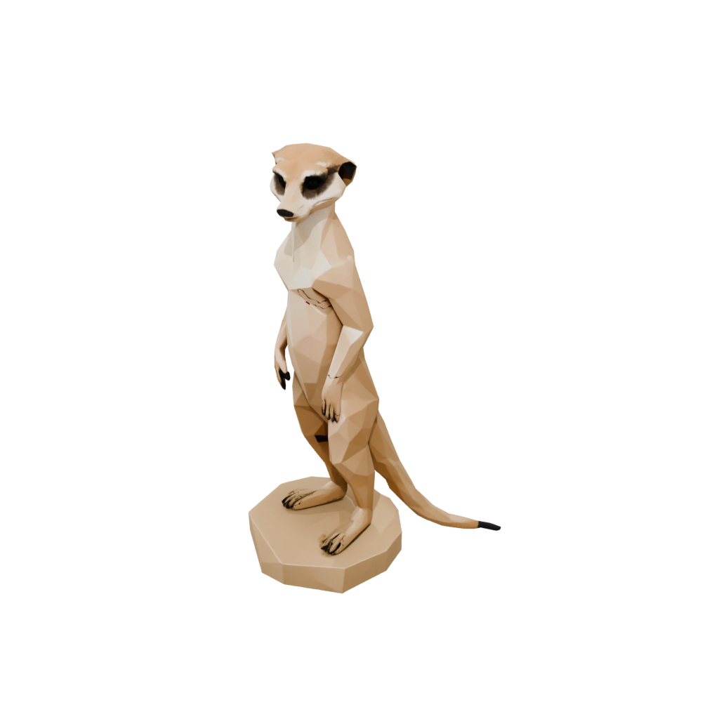 Low-Poly Geo Flexi Meerkat