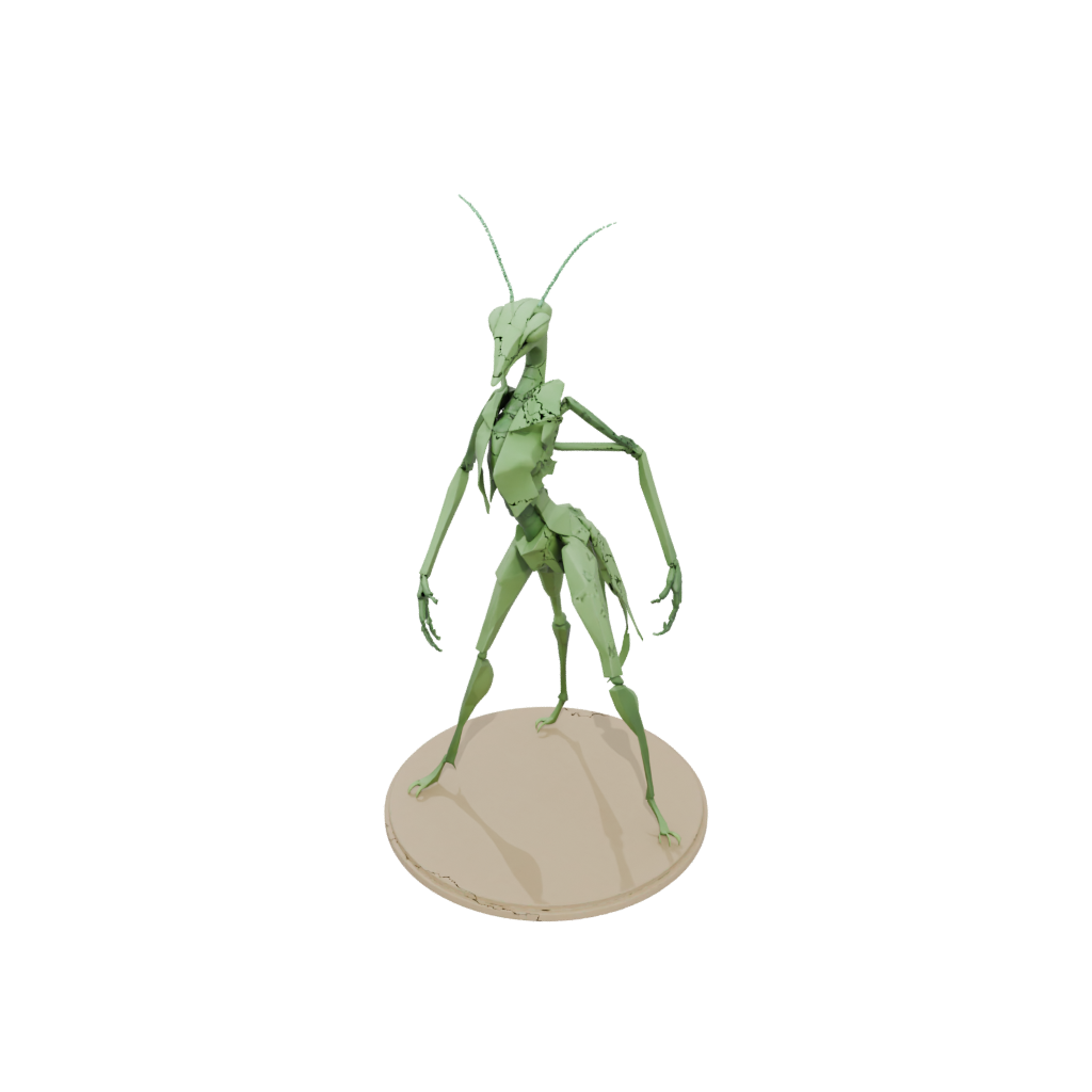 Low-Poly Geo Flexi Praying Mantis