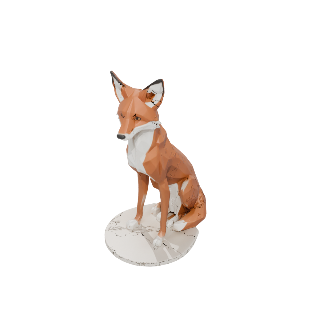 Low-Poly Geo Flexi Red Fox