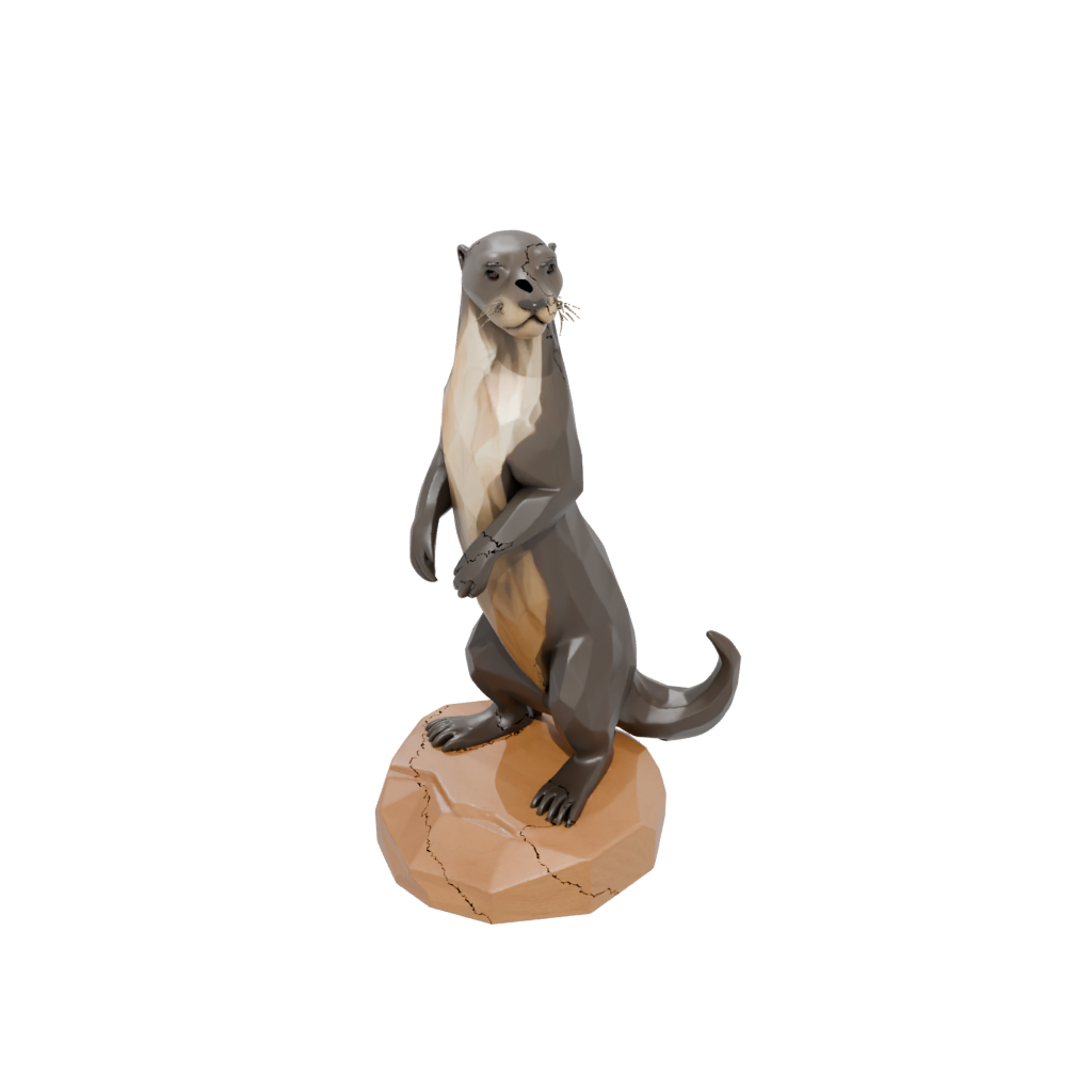 Low-Poly Geo Flexi River Otter