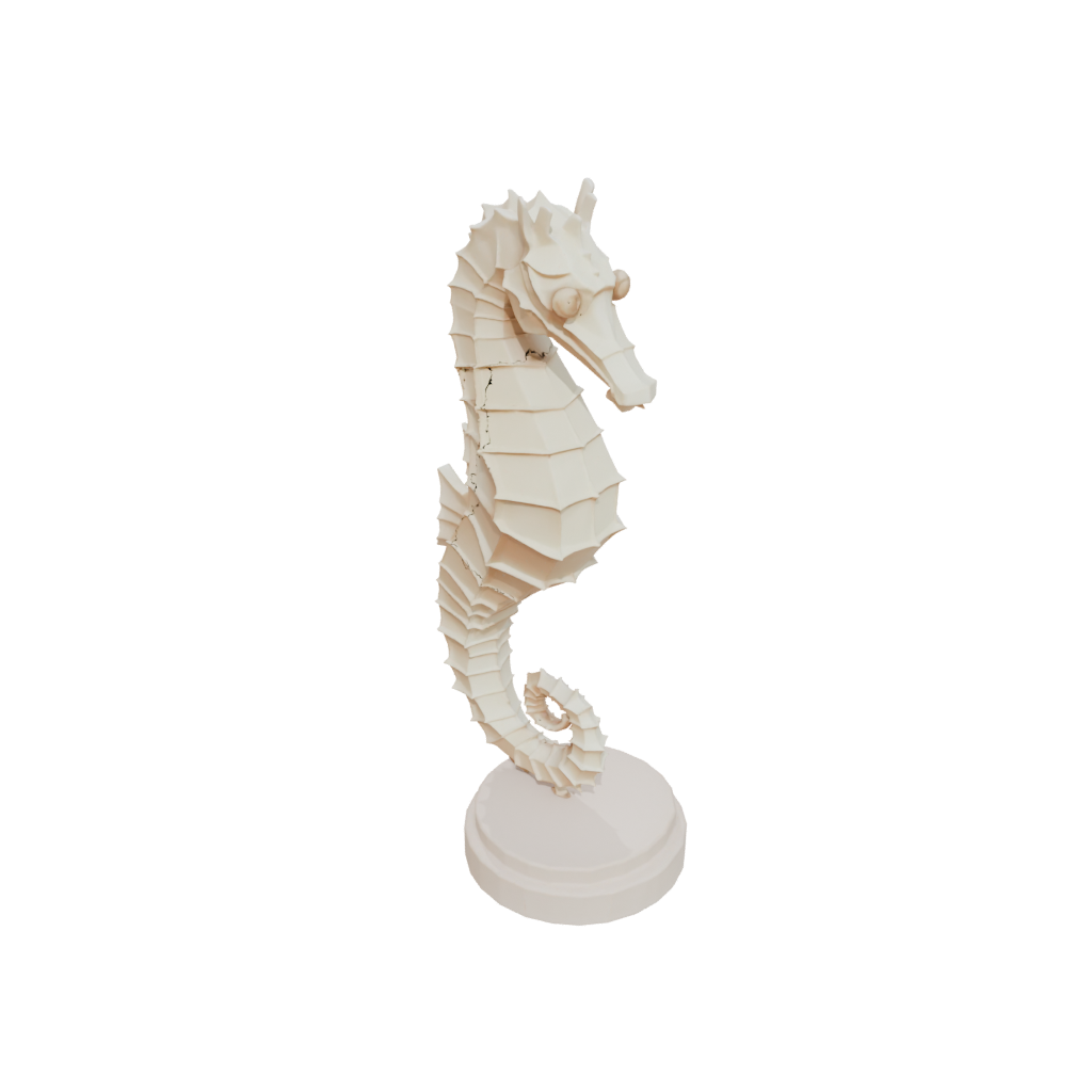 Low-Poly Geo Flexi Seahorse