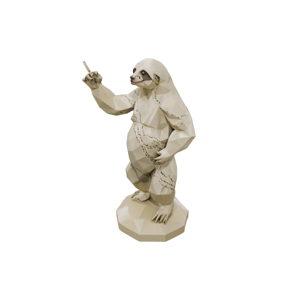 Low-Poly Geo Flexi Sloth