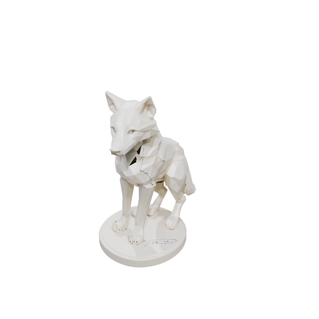 Low-Poly Geo Flexi Wolf Pup