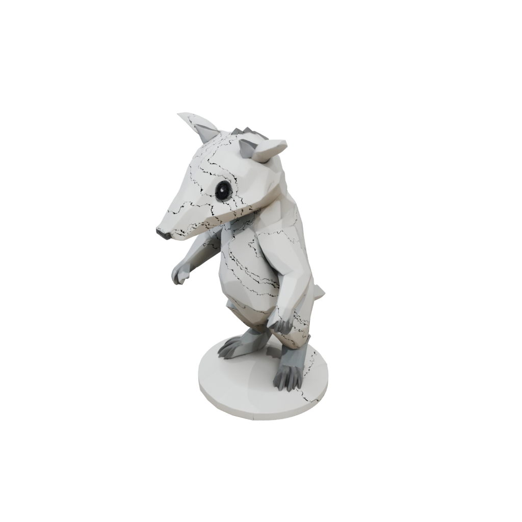 Low-Poly Kawaii Flexi Anteater