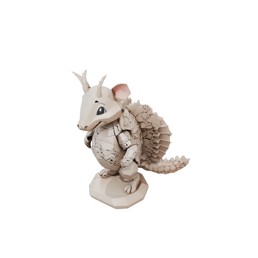 Low-Poly Kawaii Flexi Armadillo