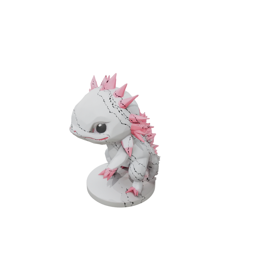 Low-Poly Kawaii Flexi Axolotl