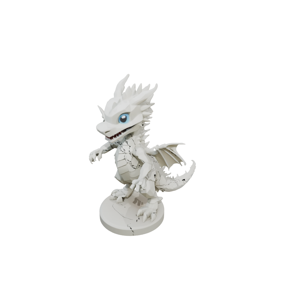 Low-Poly Kawaii Flexi Dragon