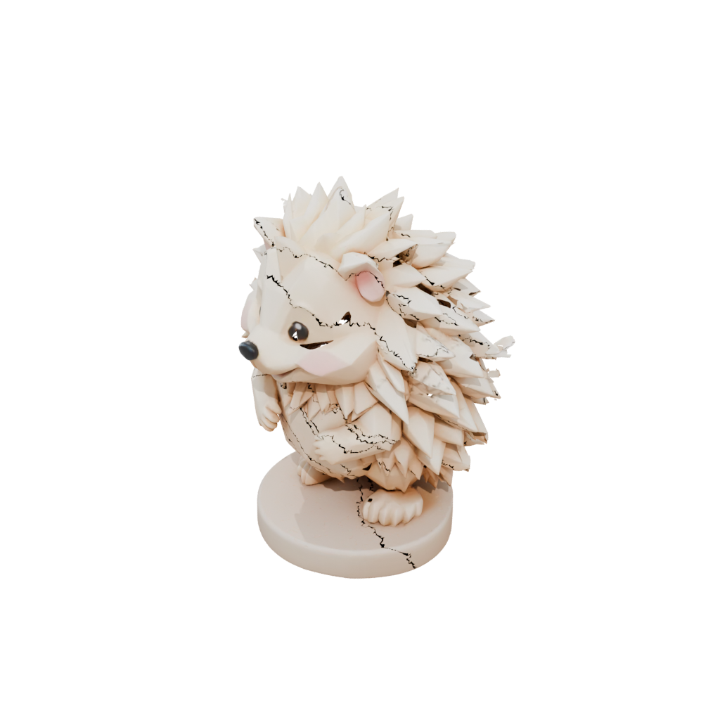 Low-Poly Kawaii Flexi Hedgehog