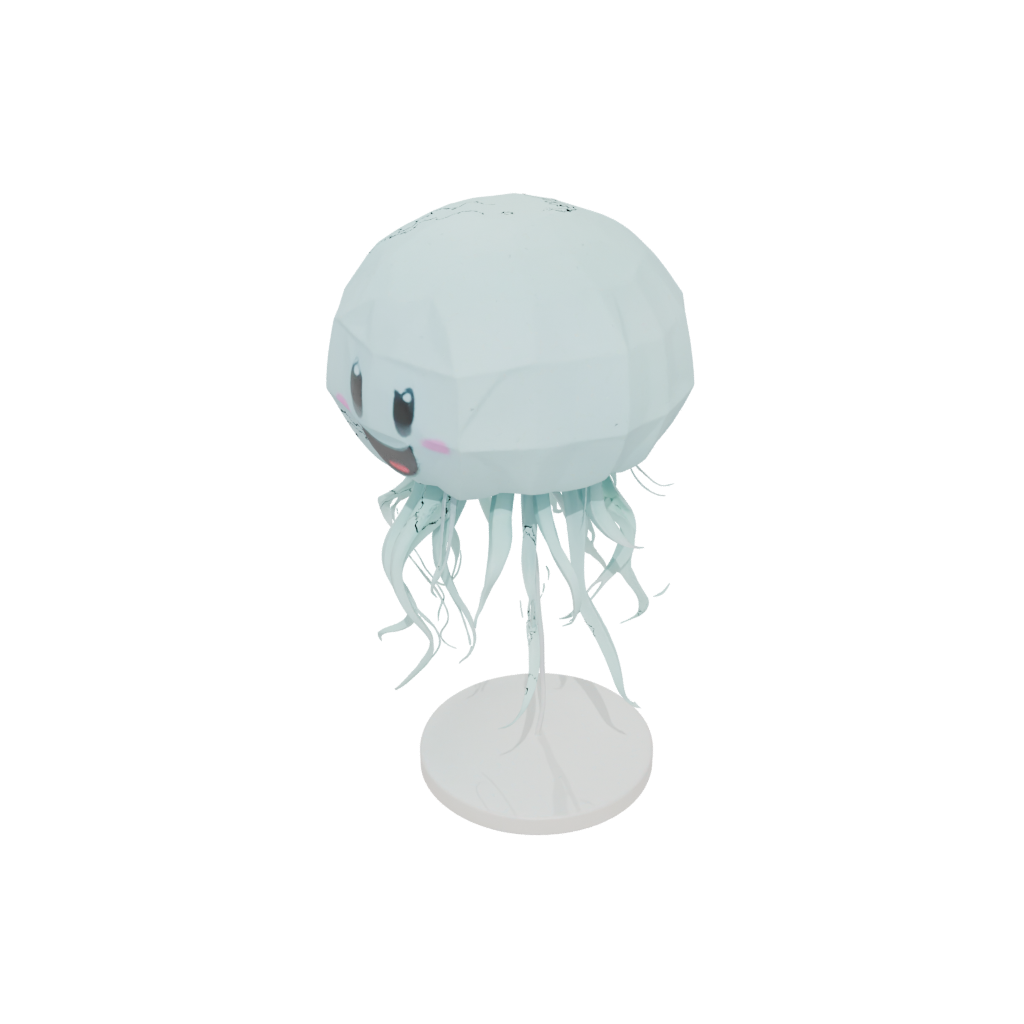 Low-Poly Kawaii Flexi Jellyfish