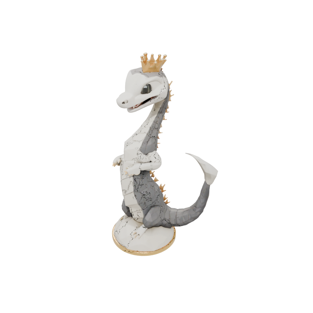 Low-Poly Kawaii Flexi King Cobra