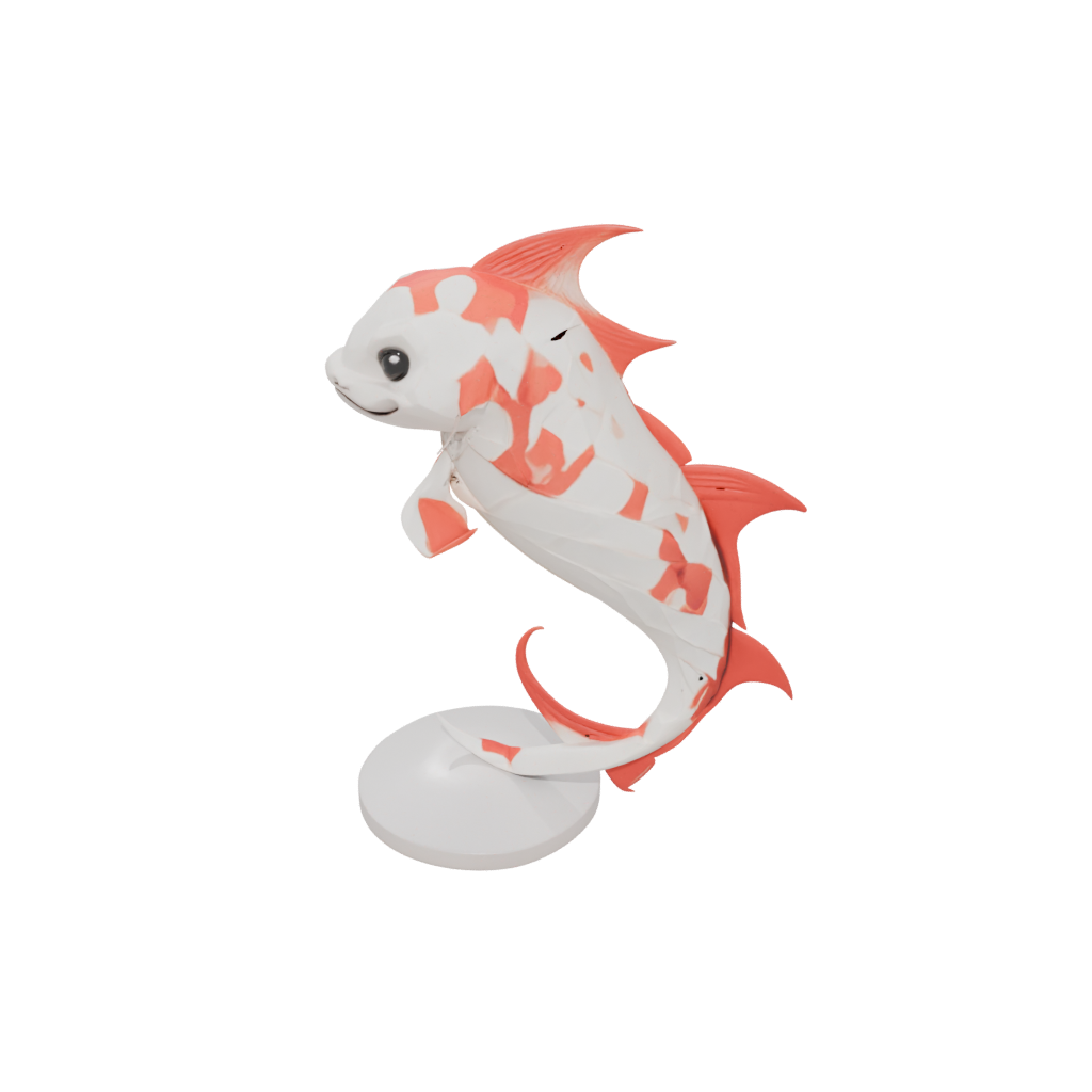Low-Poly Kawaii Flexi Koi Fish