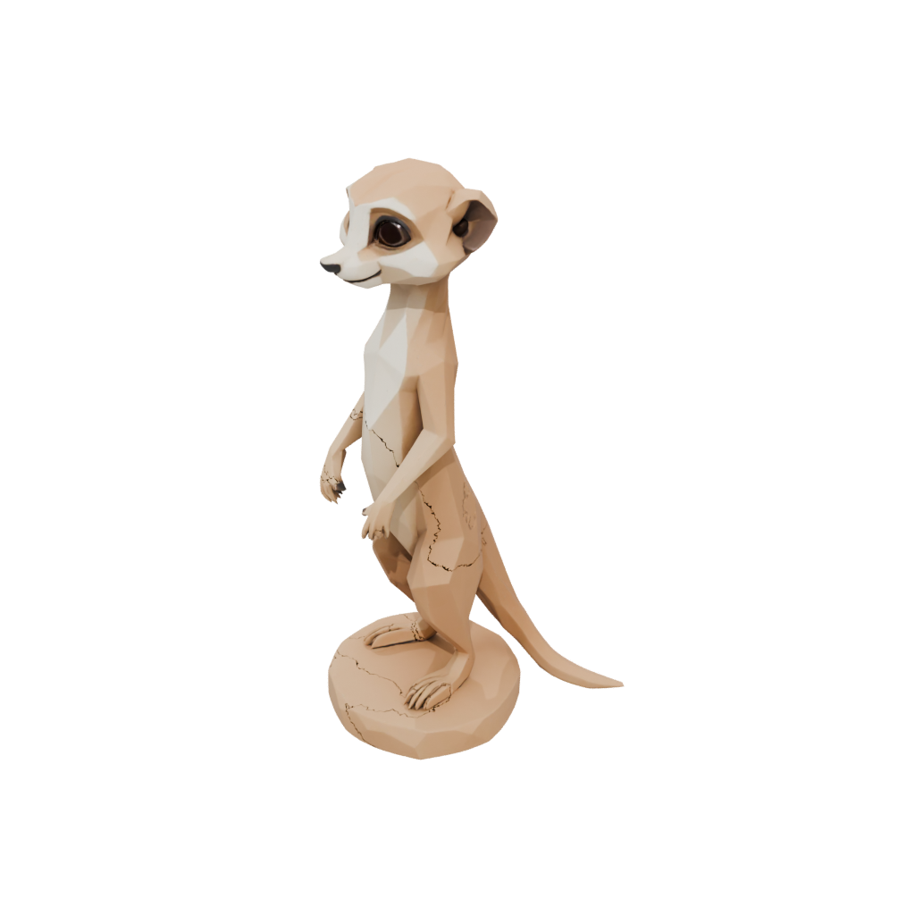 Low-Poly Kawaii Flexi Meerkat
