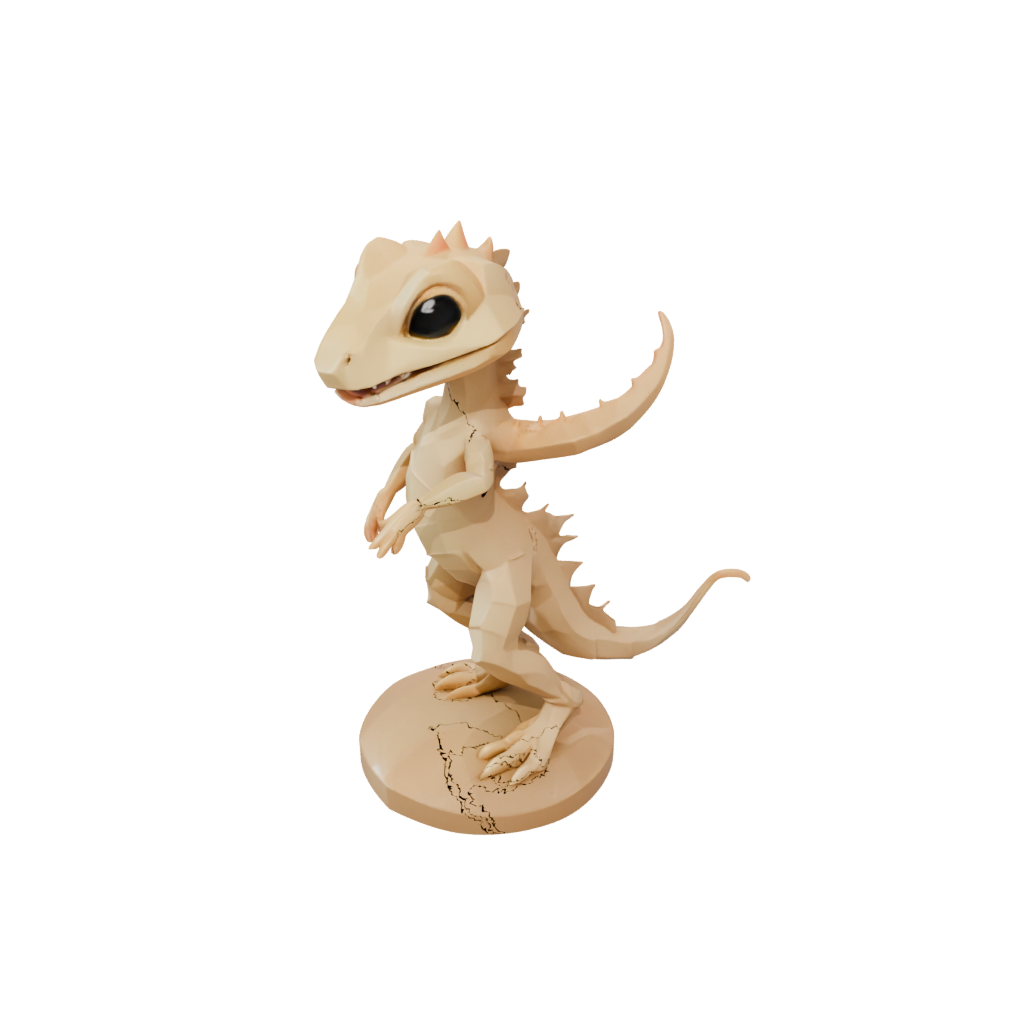 Low-Poly Kawaii Flexi Newt