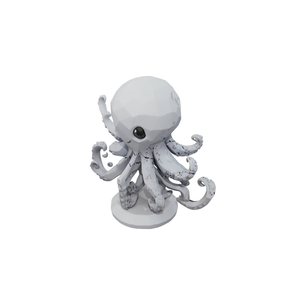 Low-Poly Kawaii Flexi Octopus