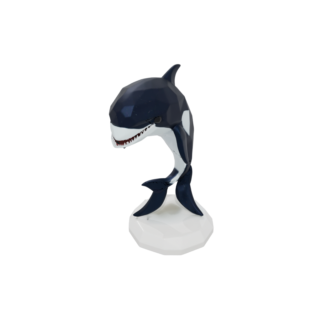 Low-Poly Kawaii Flexi Orca Whale