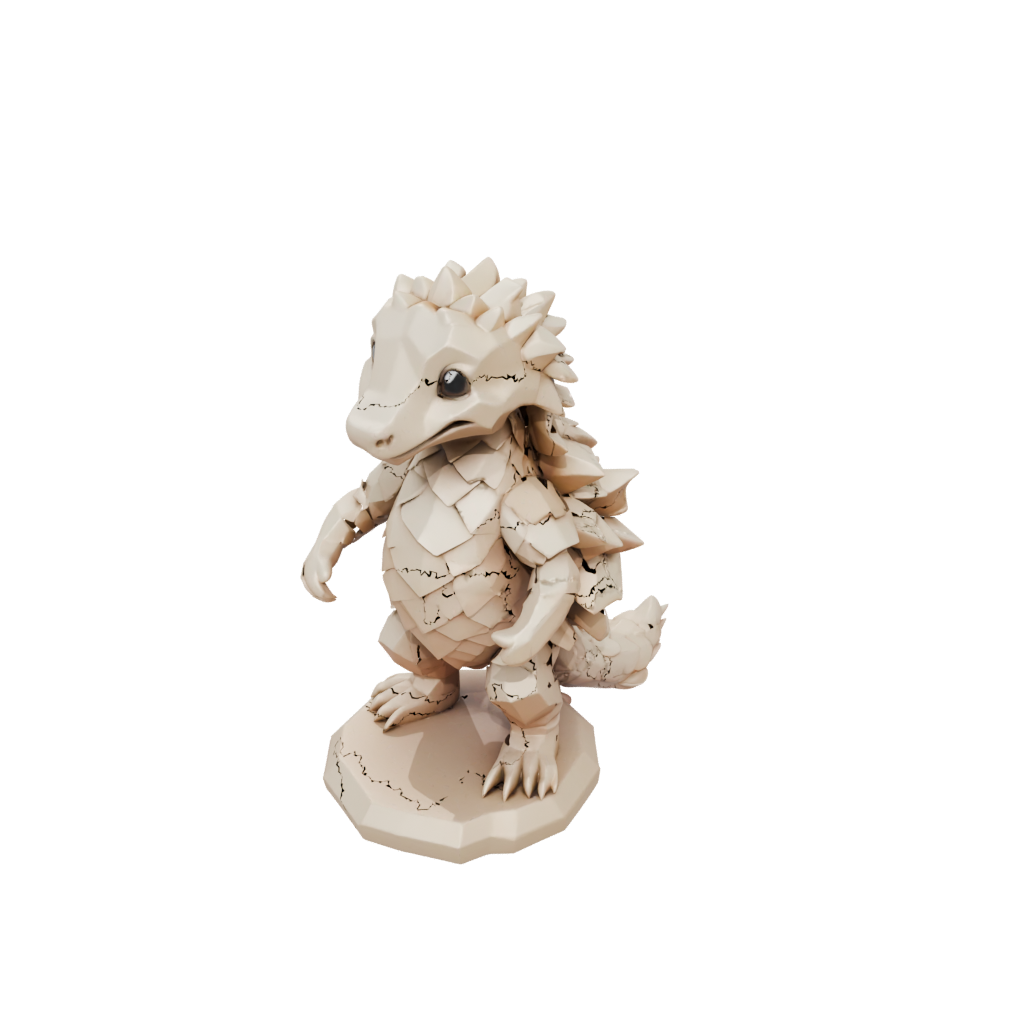 Low-Poly Kawaii Flexi Pangolin