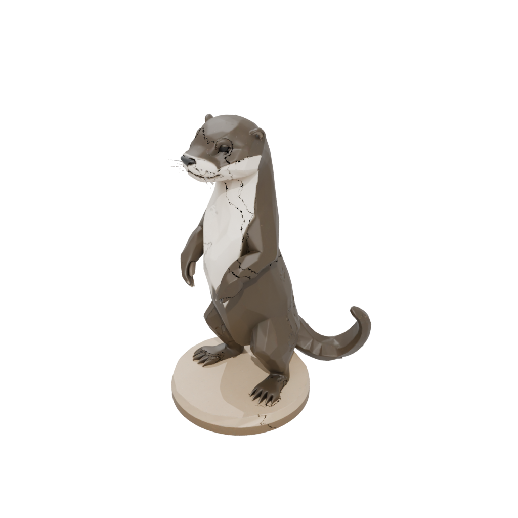 Low-Poly Kawaii Flexi River Otter