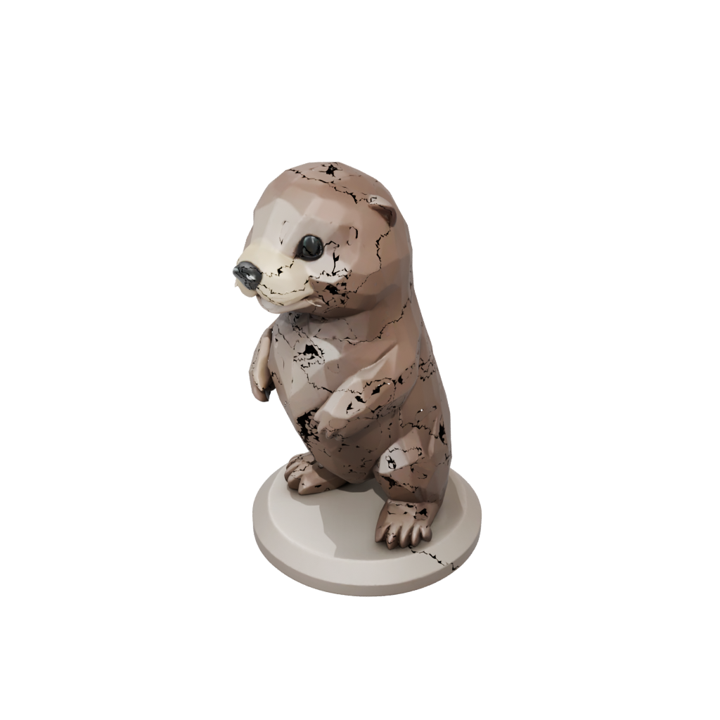 Low-Poly Kawaii Flexi Sea Otter
