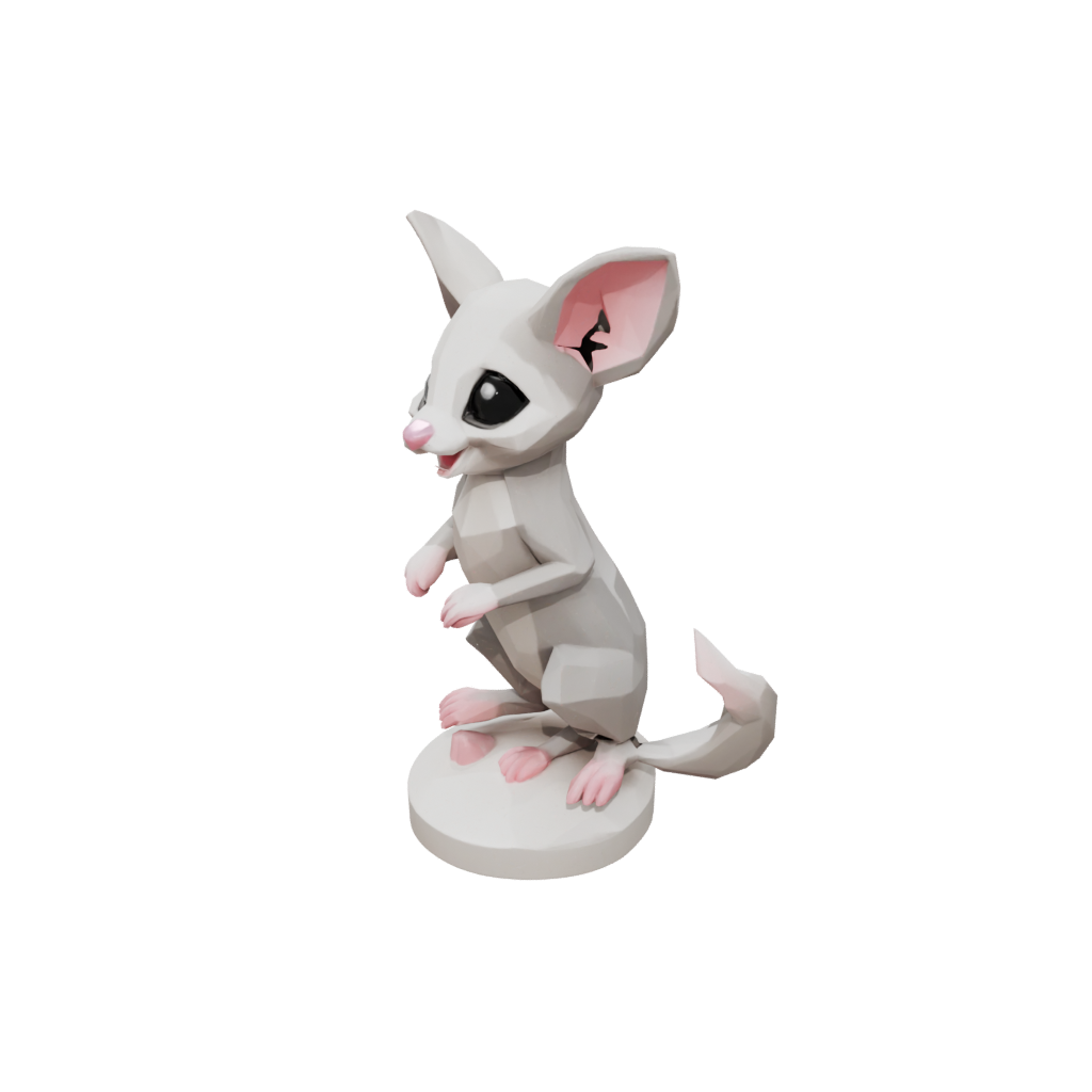 Low-Poly Kawaii Flexi Sugar Glider