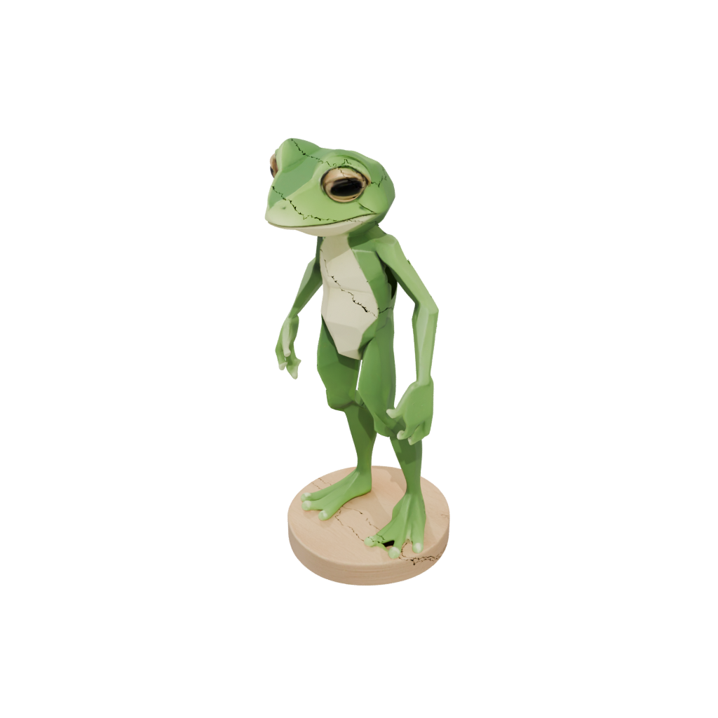 Low-Poly Kawaii Flexi Tree Frog