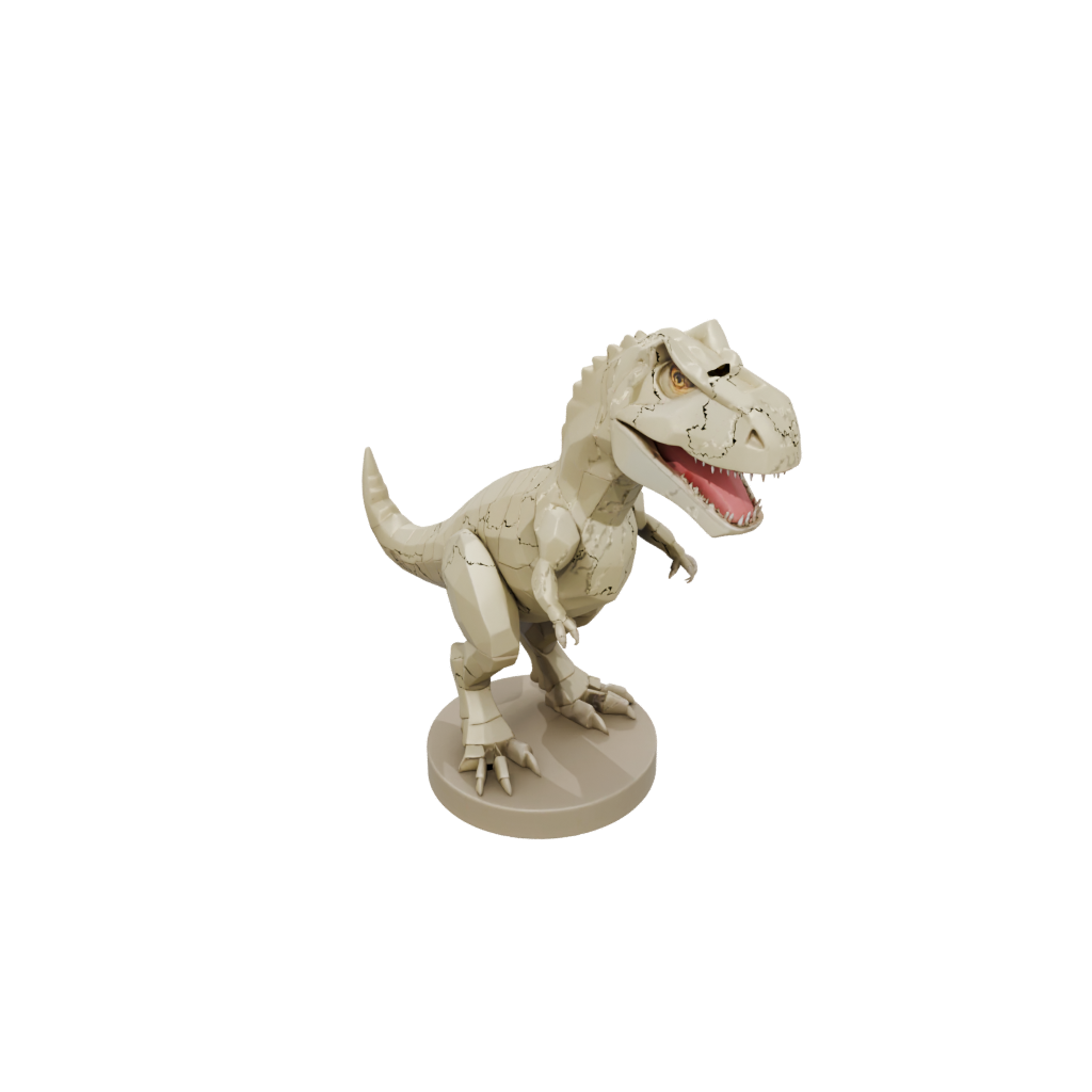 Low-Poly Kawaii Flexi Tyrannosaurus Rex