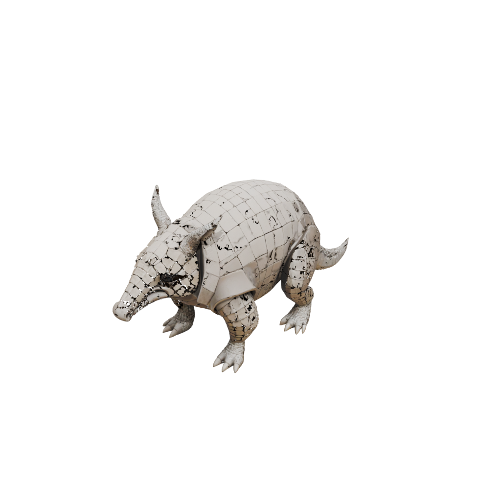 Low-Poly Realistic Flexi Armadillo
